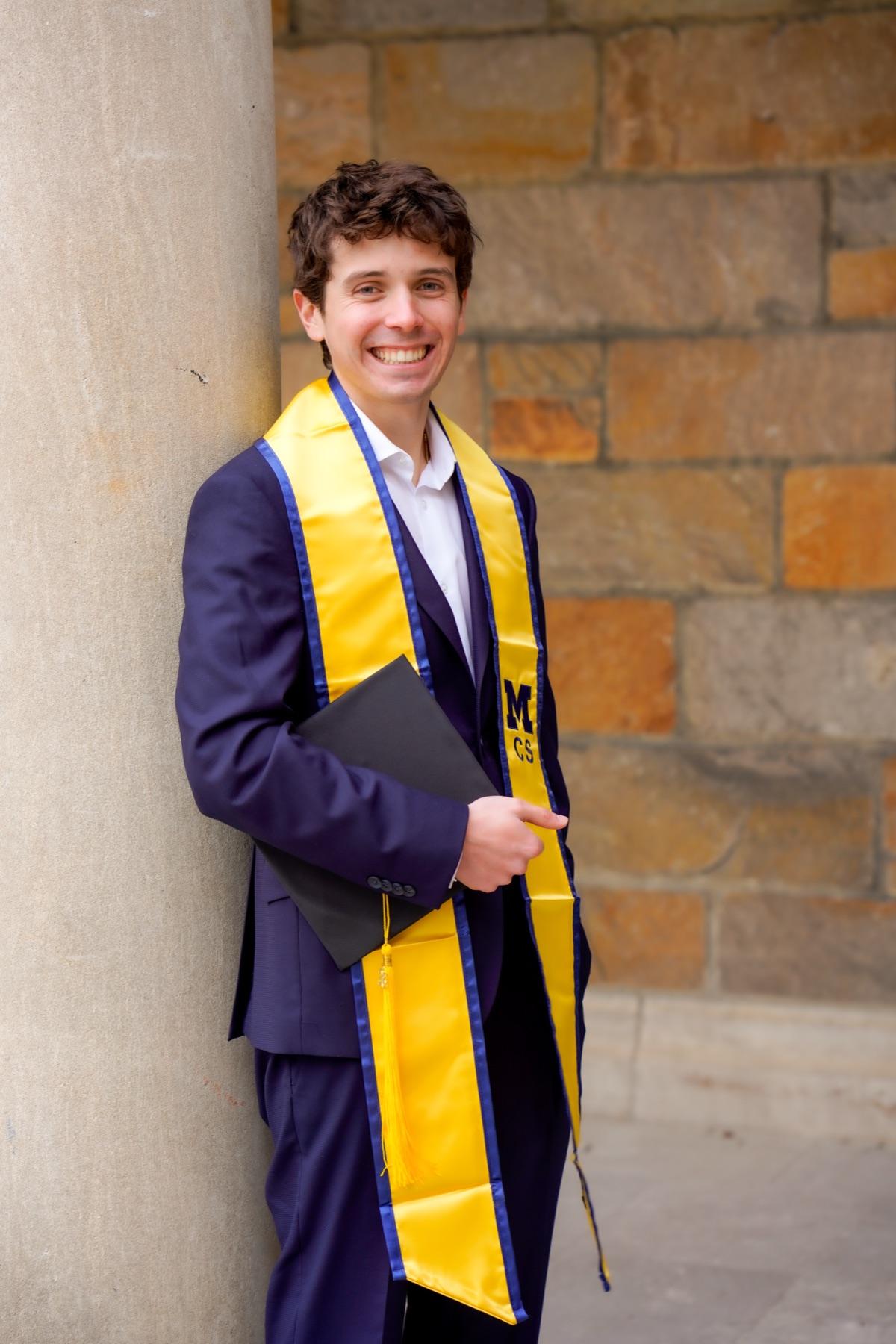 Antonio Colon at University of Michigan graduation